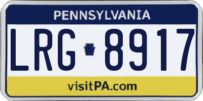PA license plate LRG8917