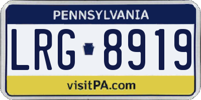 PA license plate LRG8919