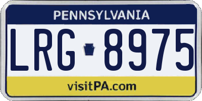 PA license plate LRG8975