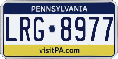 PA license plate LRG8977