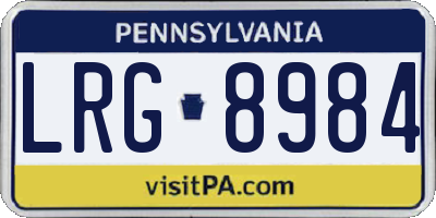 PA license plate LRG8984