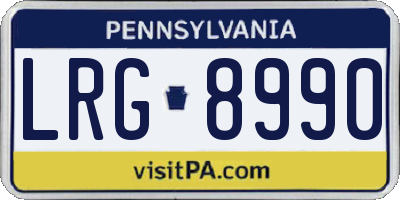 PA license plate LRG8990