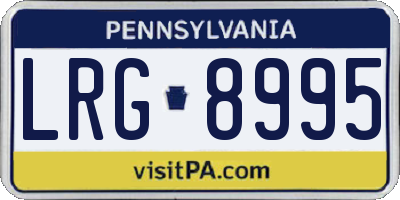 PA license plate LRG8995