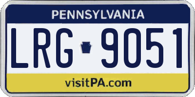 PA license plate LRG9051