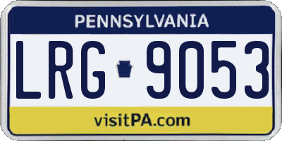 PA license plate LRG9053