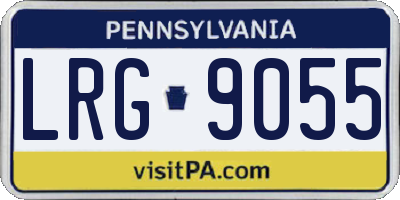 PA license plate LRG9055