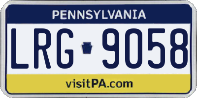 PA license plate LRG9058