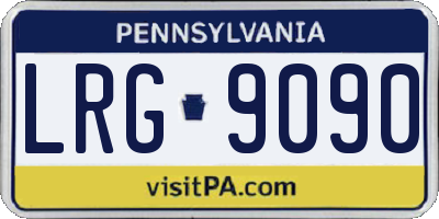PA license plate LRG9090