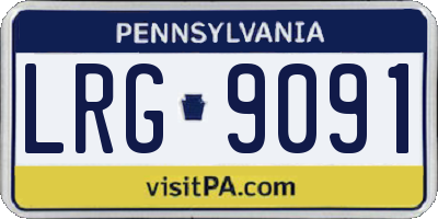 PA license plate LRG9091