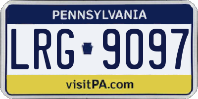 PA license plate LRG9097