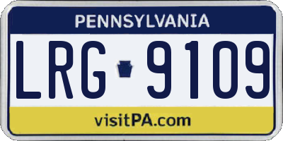 PA license plate LRG9109