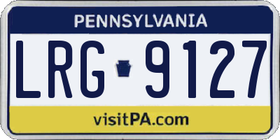 PA license plate LRG9127