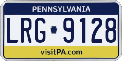 PA license plate LRG9128
