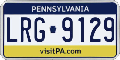PA license plate LRG9129