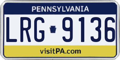 PA license plate LRG9136