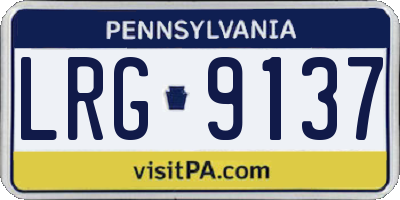 PA license plate LRG9137