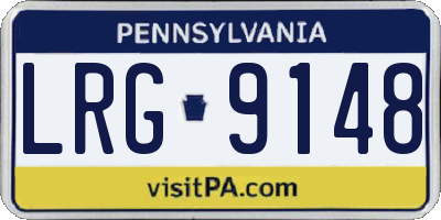 PA license plate LRG9148