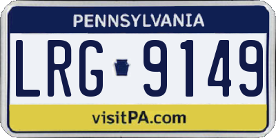 PA license plate LRG9149