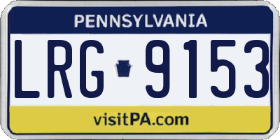 PA license plate LRG9153