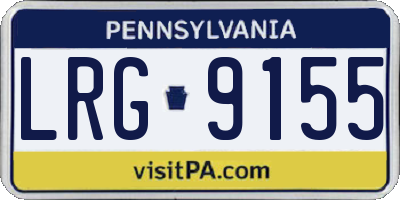 PA license plate LRG9155