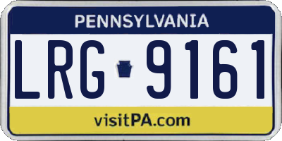 PA license plate LRG9161