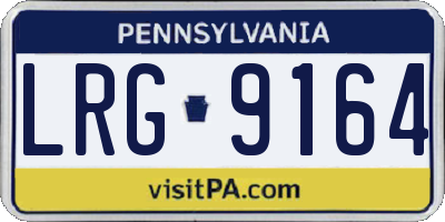 PA license plate LRG9164