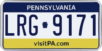 PA license plate LRG9171