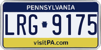 PA license plate LRG9175