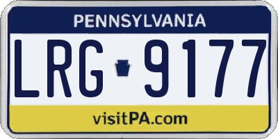 PA license plate LRG9177