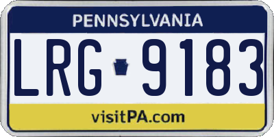 PA license plate LRG9183