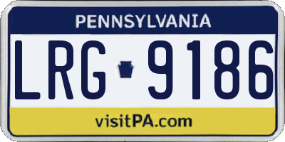 PA license plate LRG9186