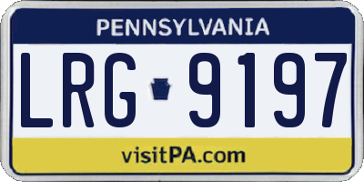 PA license plate LRG9197