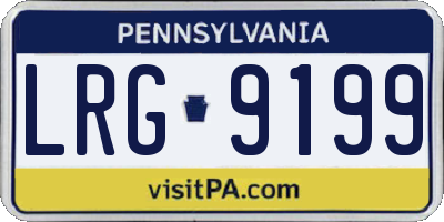 PA license plate LRG9199