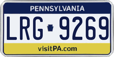 PA license plate LRG9269