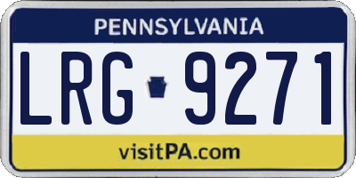 PA license plate LRG9271