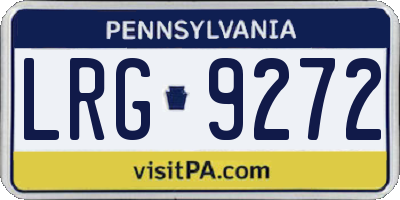 PA license plate LRG9272