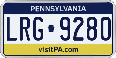 PA license plate LRG9280