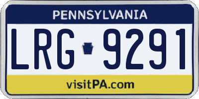 PA license plate LRG9291