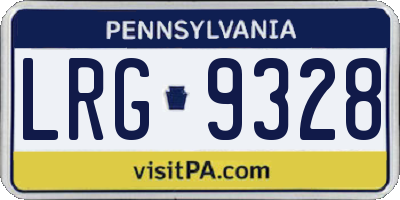 PA license plate LRG9328