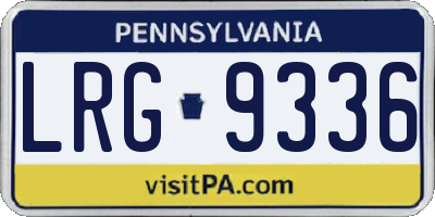 PA license plate LRG9336