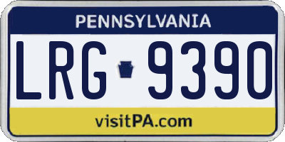 PA license plate LRG9390