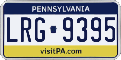 PA license plate LRG9395