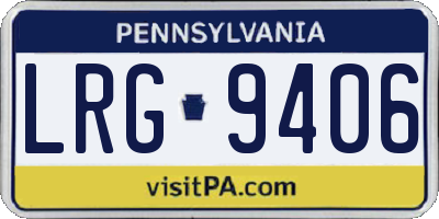 PA license plate LRG9406