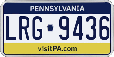 PA license plate LRG9436