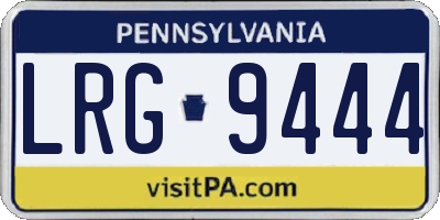 PA license plate LRG9444