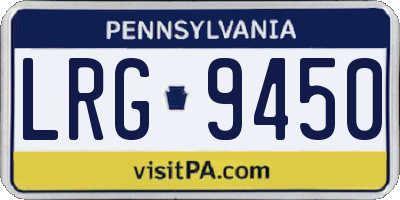 PA license plate LRG9450
