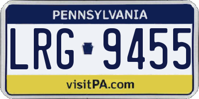 PA license plate LRG9455
