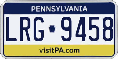 PA license plate LRG9458