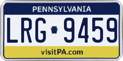 PA license plate LRG9459