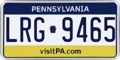 PA license plate LRG9465